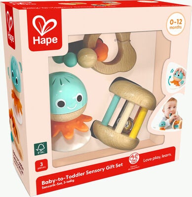 Hape Baby-to-Toddler Sensory Lekesett 3 Deler