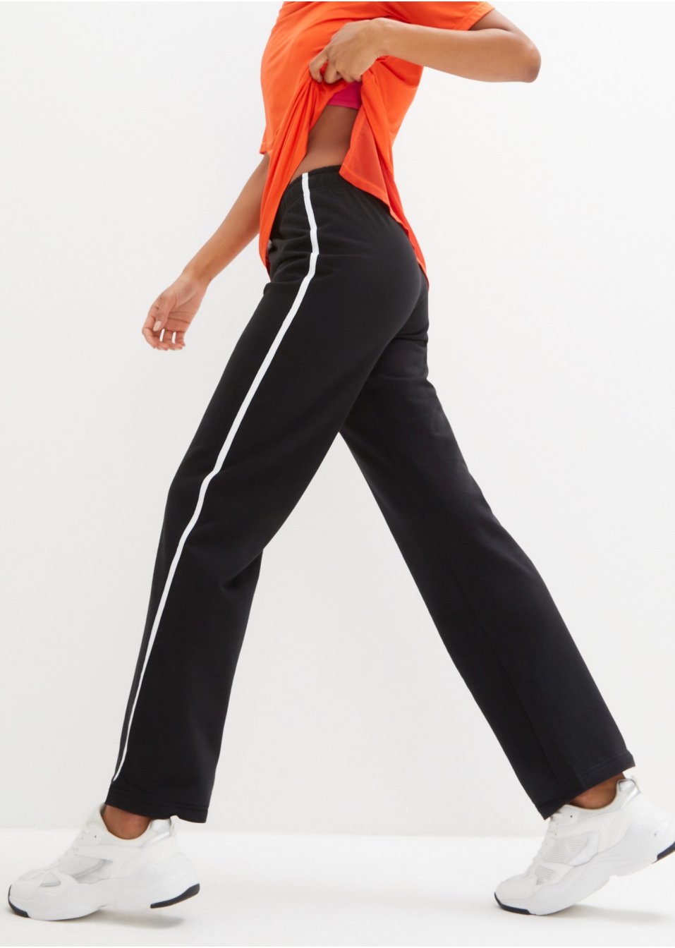 Pantalon de jogging en coton, coupe droite