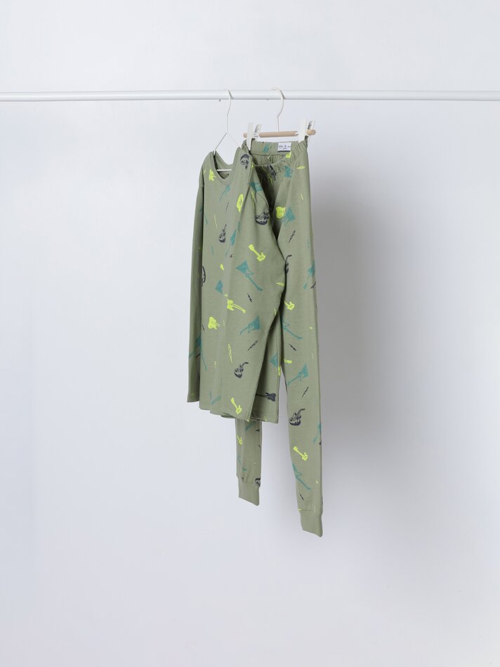 Conjunto de pijama estampado - Cáqui