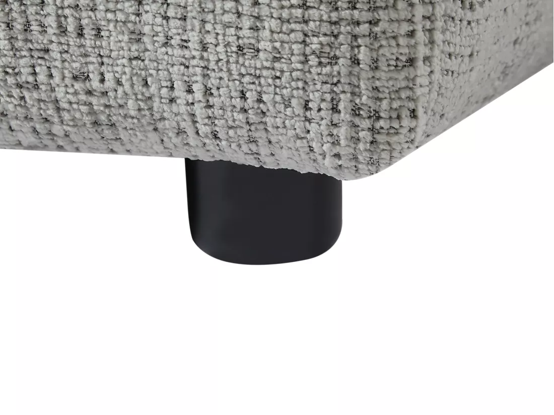 Canapé d'angle gauche en tissu texturé gris NOSAVO