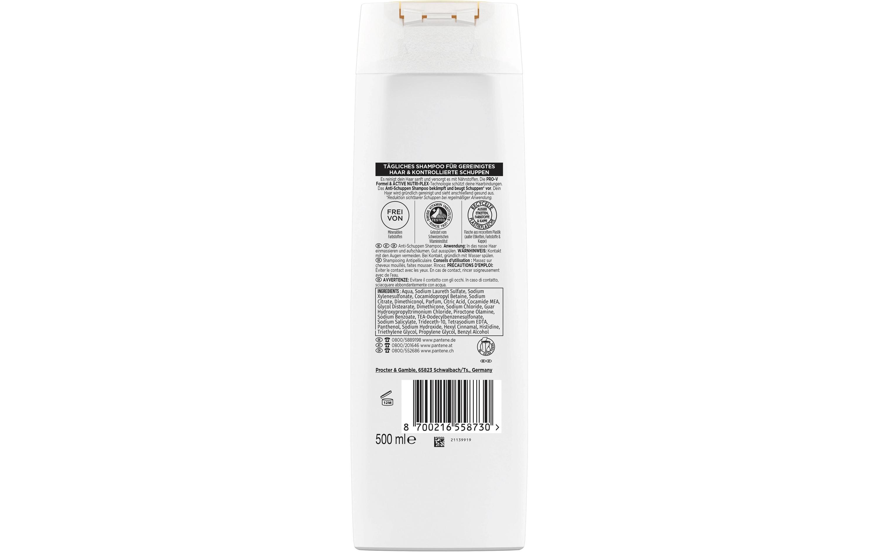Shampoo Anti-Schuppen 500 mlHaarshampoo reinigt und bekämpft Schuppen bei regelmässiger Anwendung
