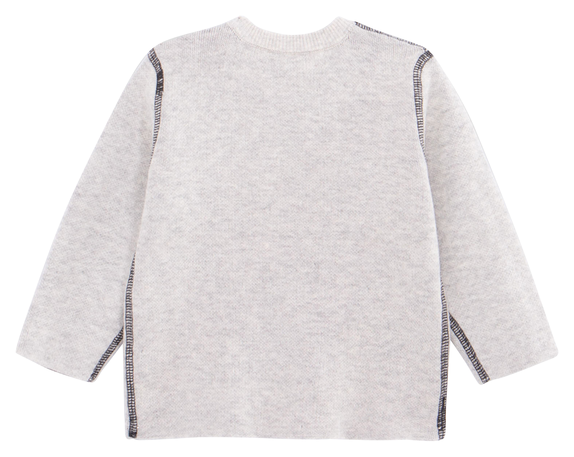 Pull réversible boutonné en coton mélangé | Gris