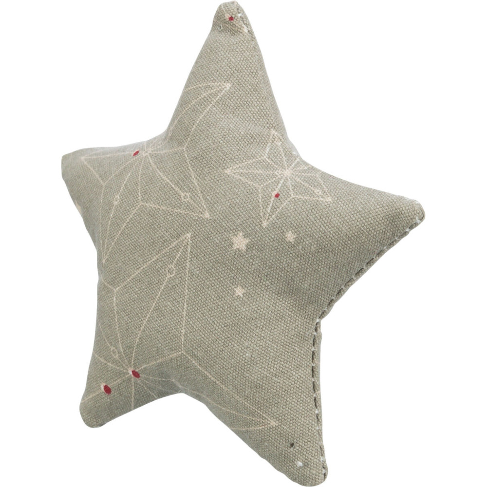Coussin étoile noël à la catnip 10 cm x 3 cm jouet pour chat