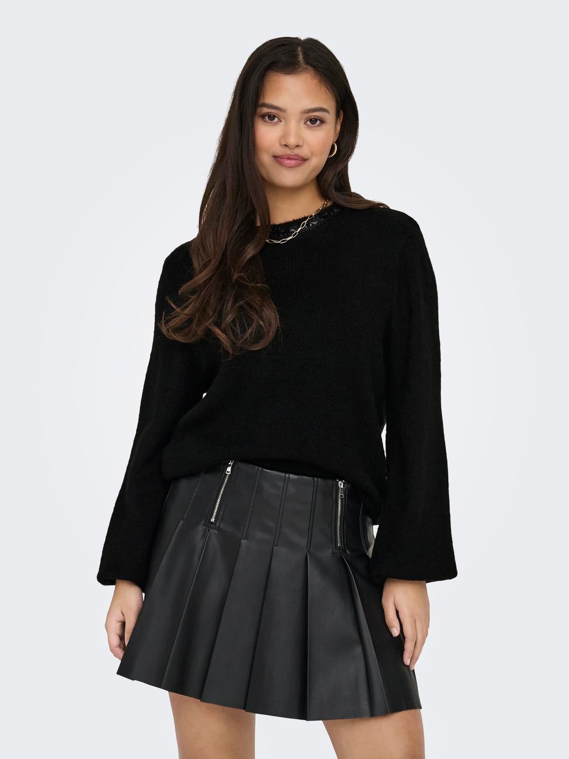 ONLAVI Strickpullover Black