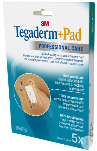 3M Tegaderm+Pad Pansement Transparent Stérile 9x10cm Pièces 5 (3586P)