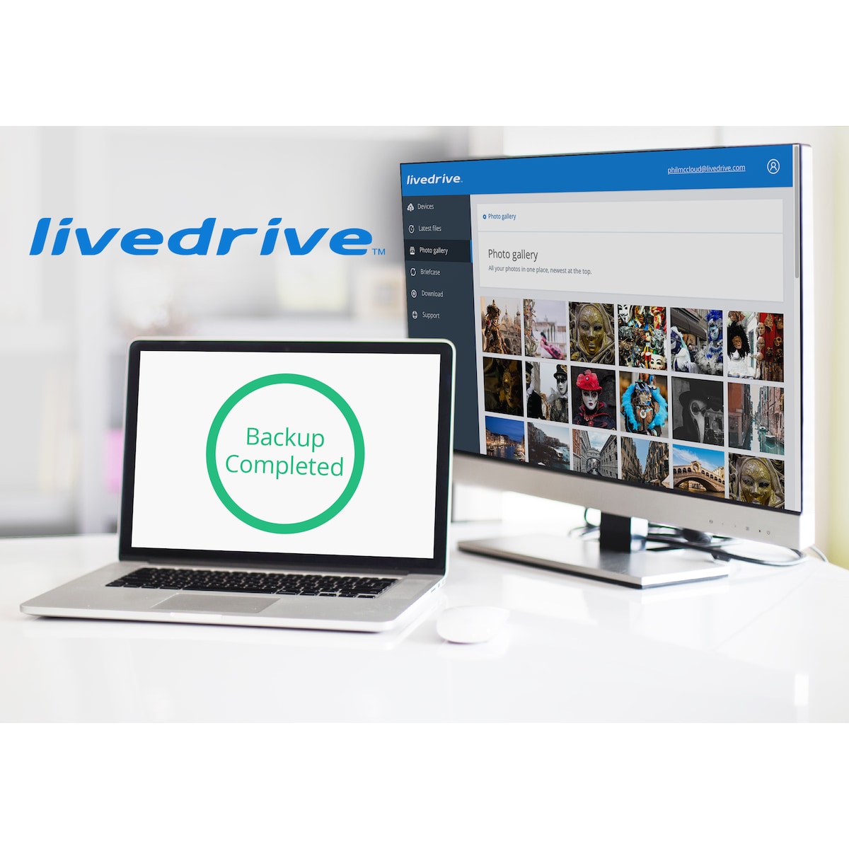 Livedrive Cloud Backup Storage 250GB - 3 Mobile Devices - 1 Year - iOS