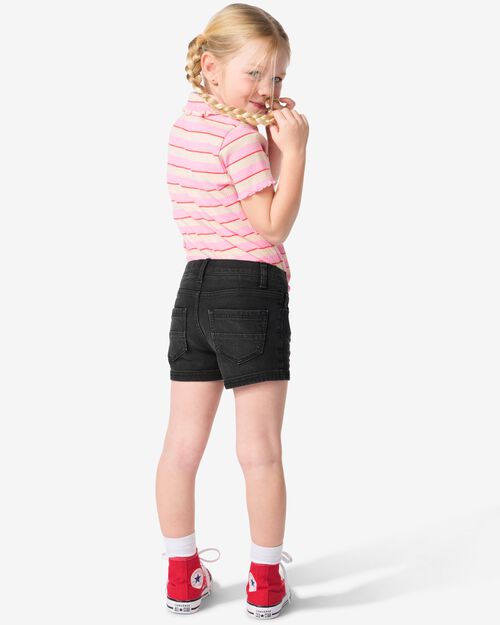 short enfant denim noir