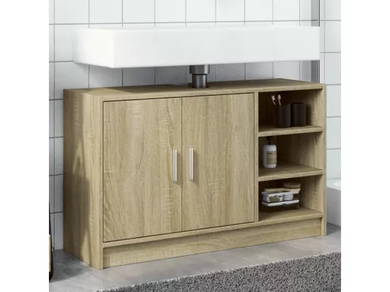 Armoire d'évier chêne sonoma 90x29x55 cm bois d'ingénierie