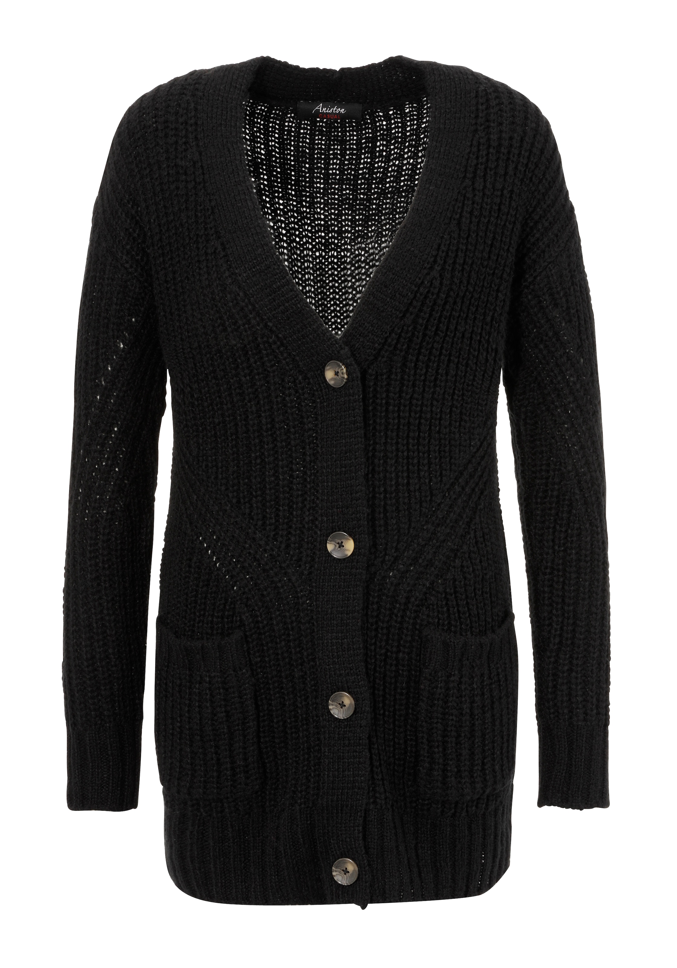 Aniston CASUAL Strickjacke , mit kunstvollem Strickmuster