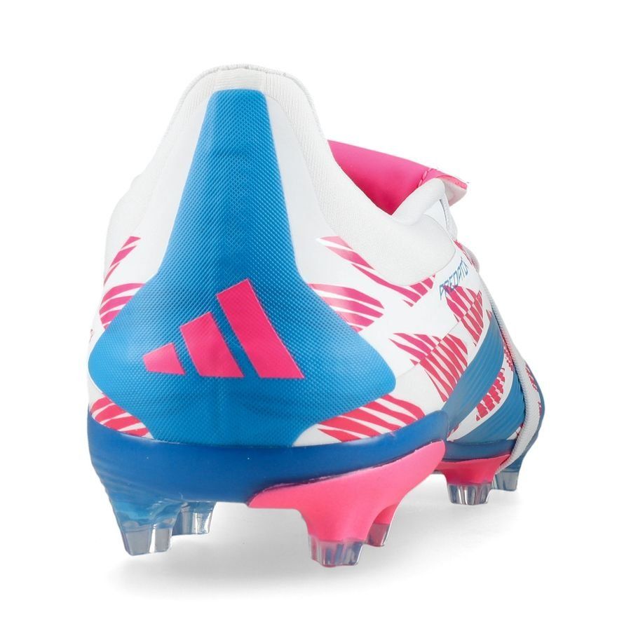 adidas Predator Elite Fold-over Tongue FG Reemergence - Blanc/Bleu/Rose Enfant