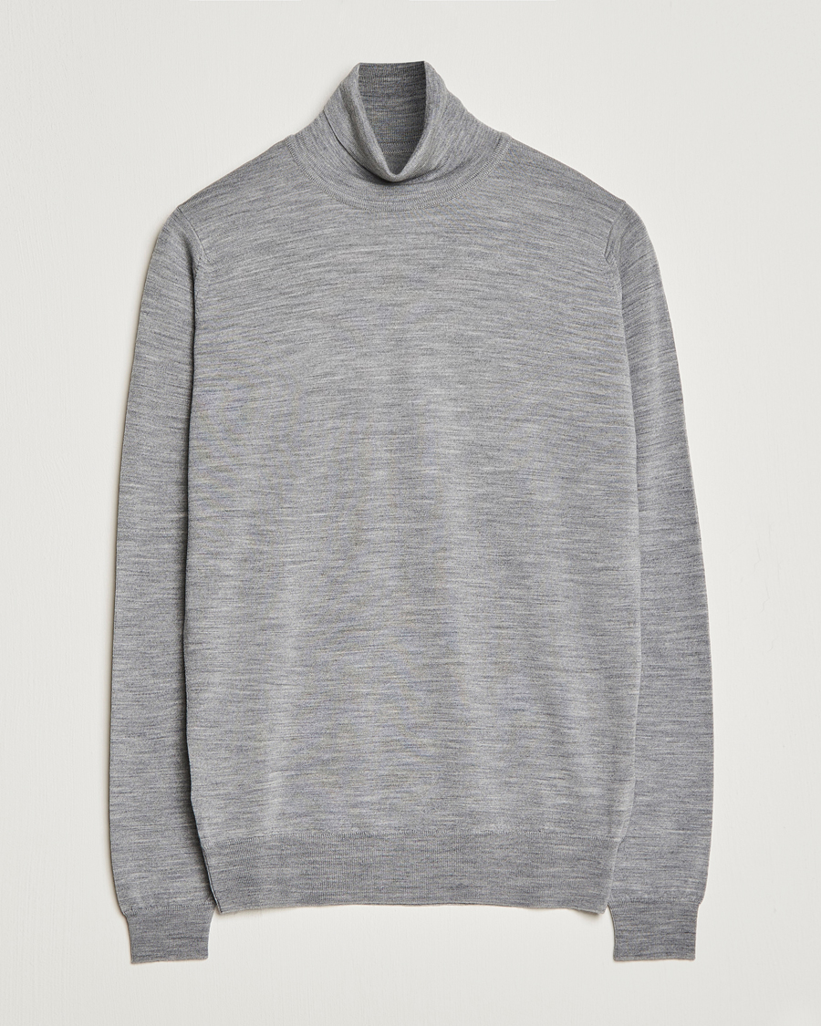John Smedley Cherwell Extra Fine Merino Rollneck Silver