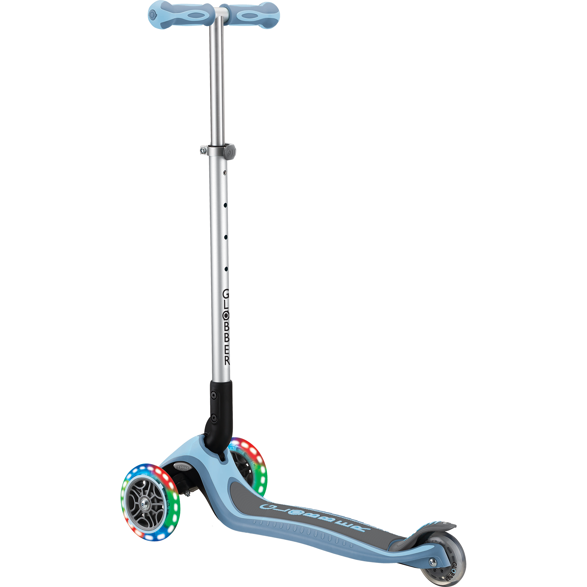 Globber Primo Foldable Premium Lights Scooter Kinder maya blue