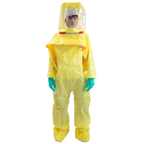 Scaphandre Jetguard AR BWP type 3-B ventilé pour réseau d air gants ultranitrile 492 semelles avec bandes ESD jaune