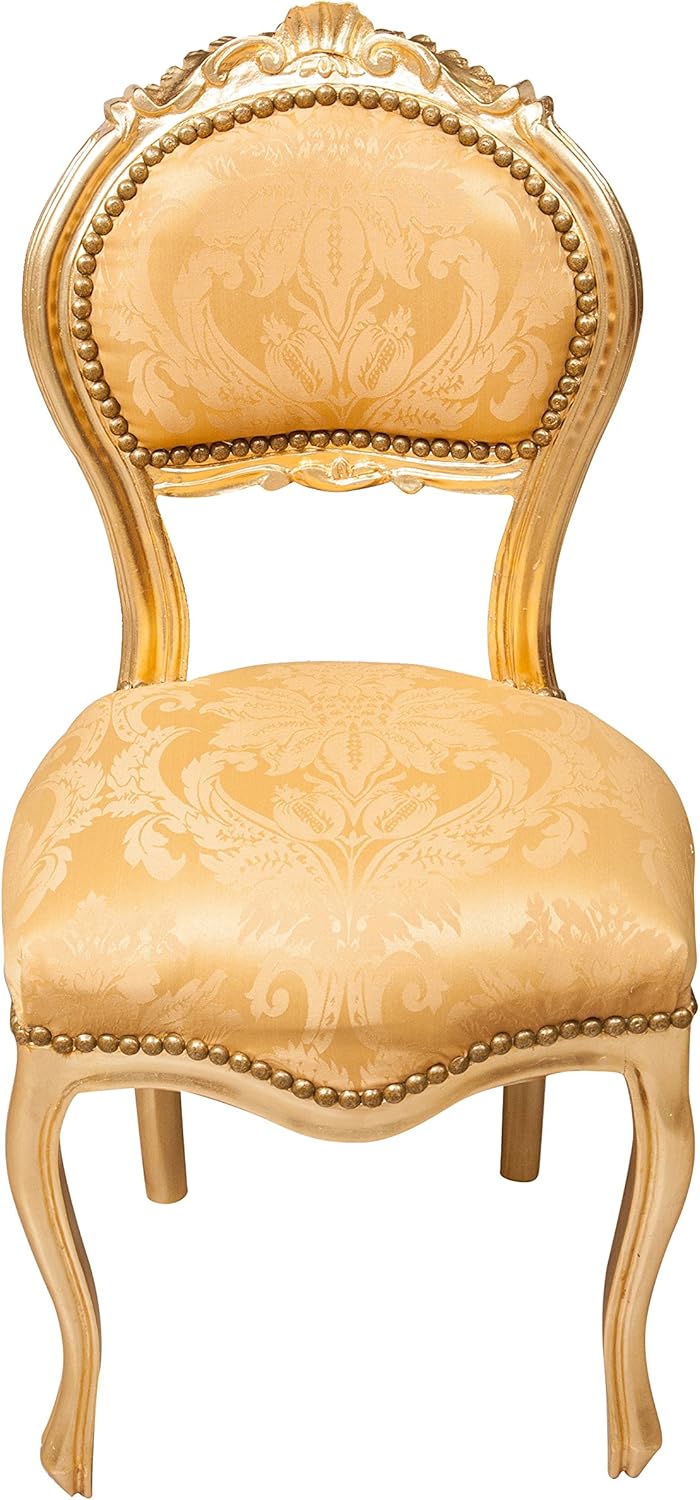 Biscottini Barock Stuhl 44X41X89 cm | Esszimmerstuhl handwerklich | Sessel & stühle Barock | Möbel für Schlaf- und Wohnzimmer