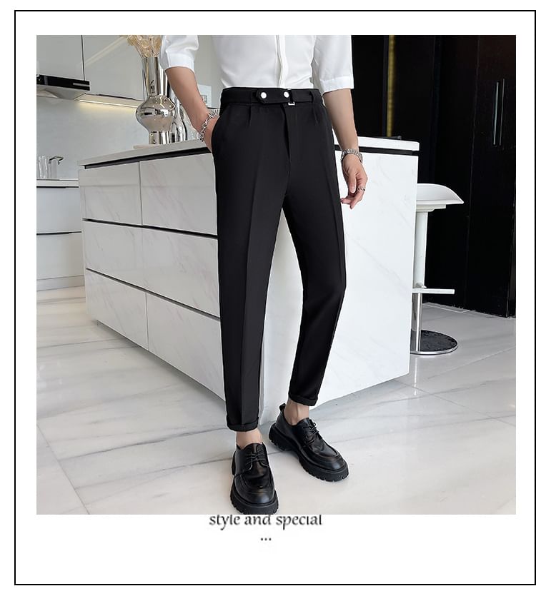Andrei - Hoge taille taps toelopende pantalon