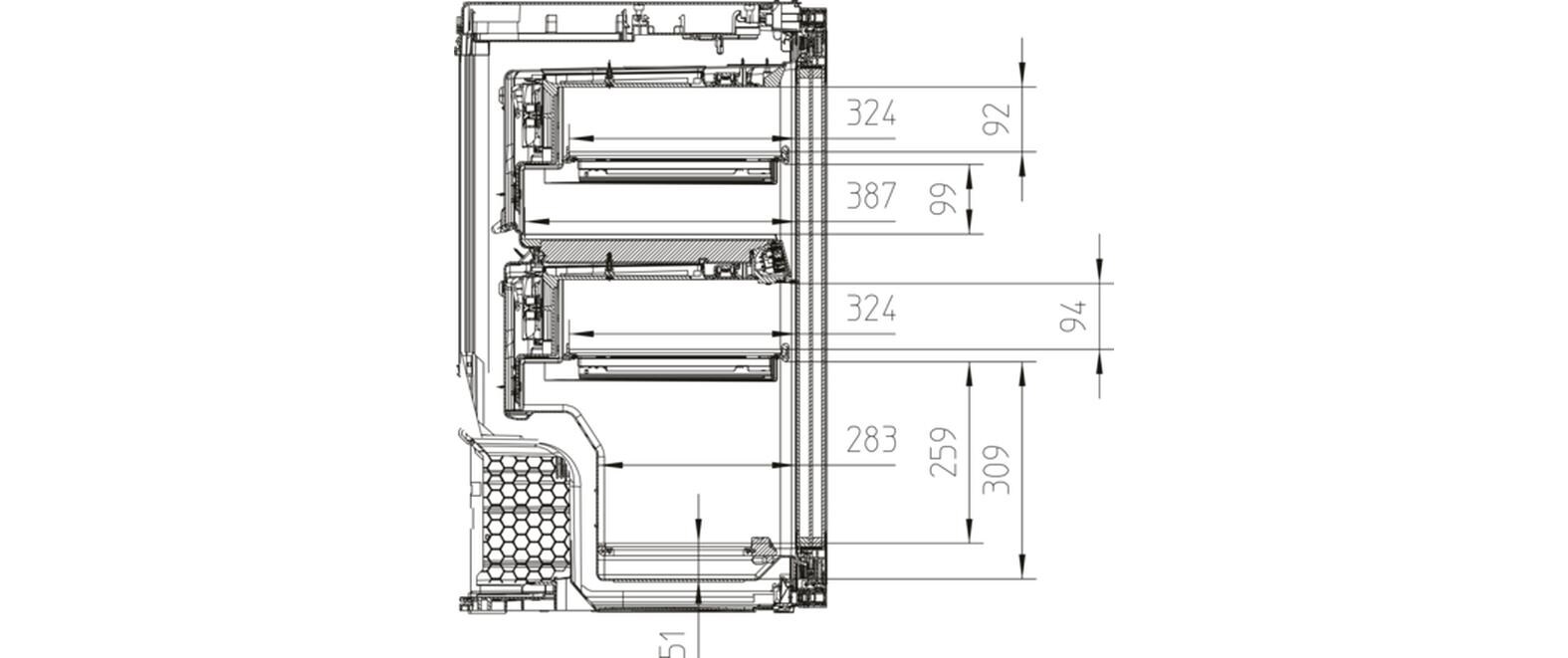 Einbauweinkühlschrank KWT 6422 i-1 Rechts<br>Einbau-Weinschrank mit FlexiFrame und 3D-Bodenpräsenter für anspruchsvollste Weinliebhaber