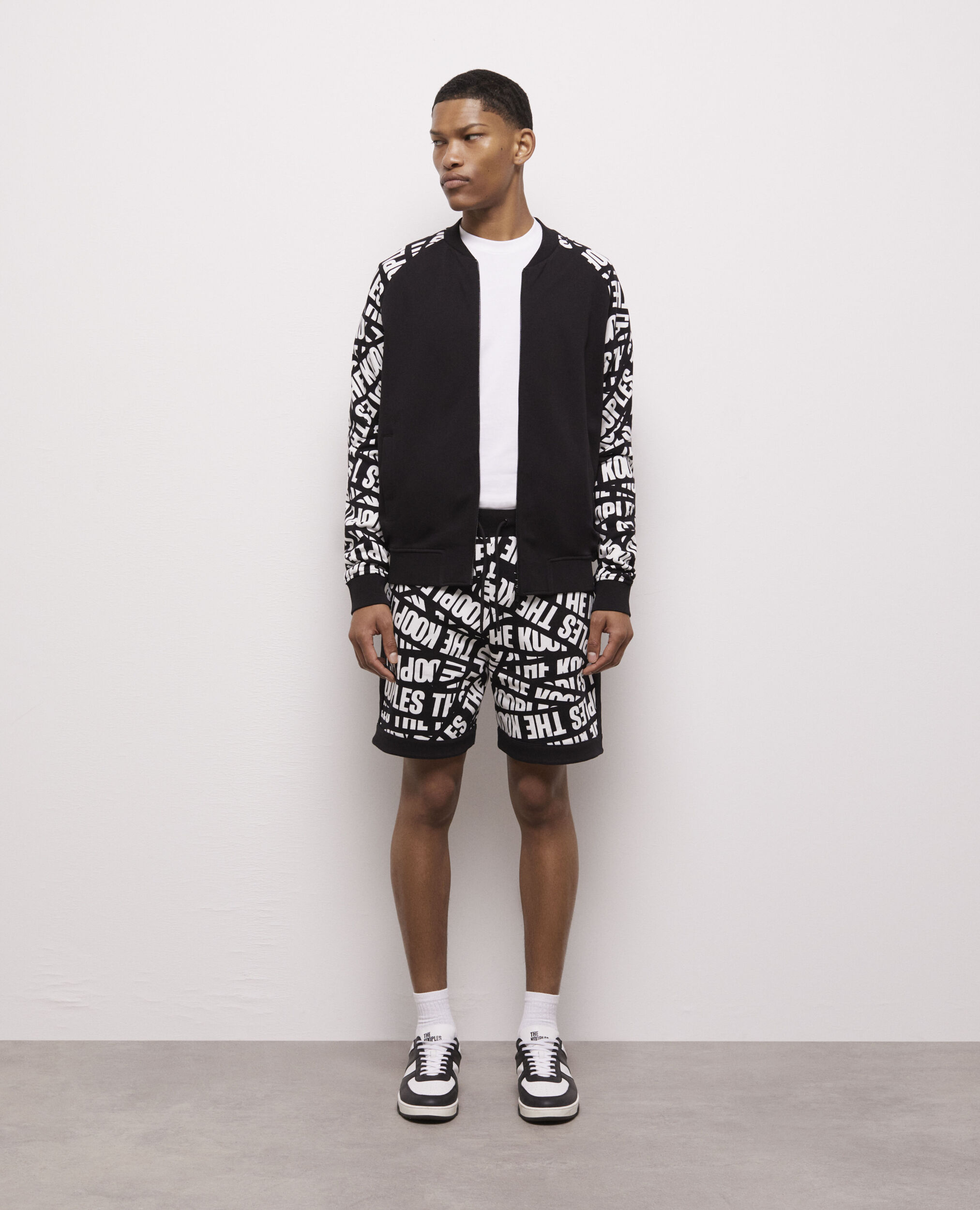 Veste de survêtement noire Tape logo