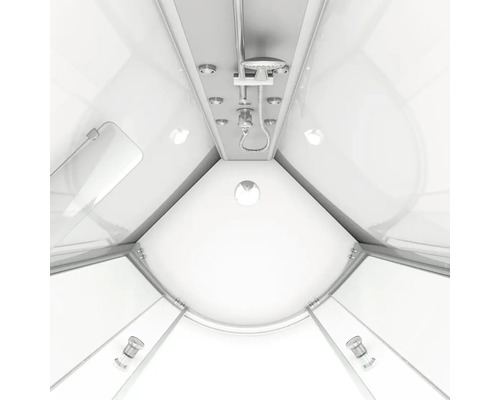 Complete douche Aurlane White Ocean 90 x 90 x 210 cm mat zilver