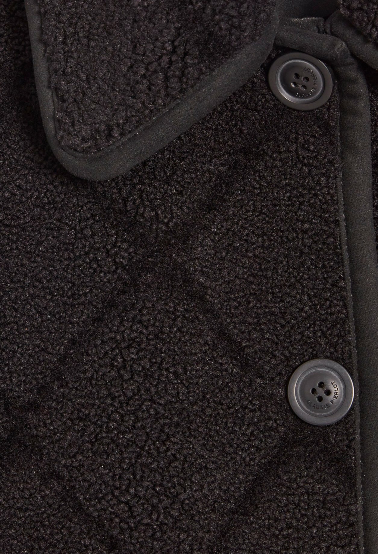 Manteau effet peau lainee