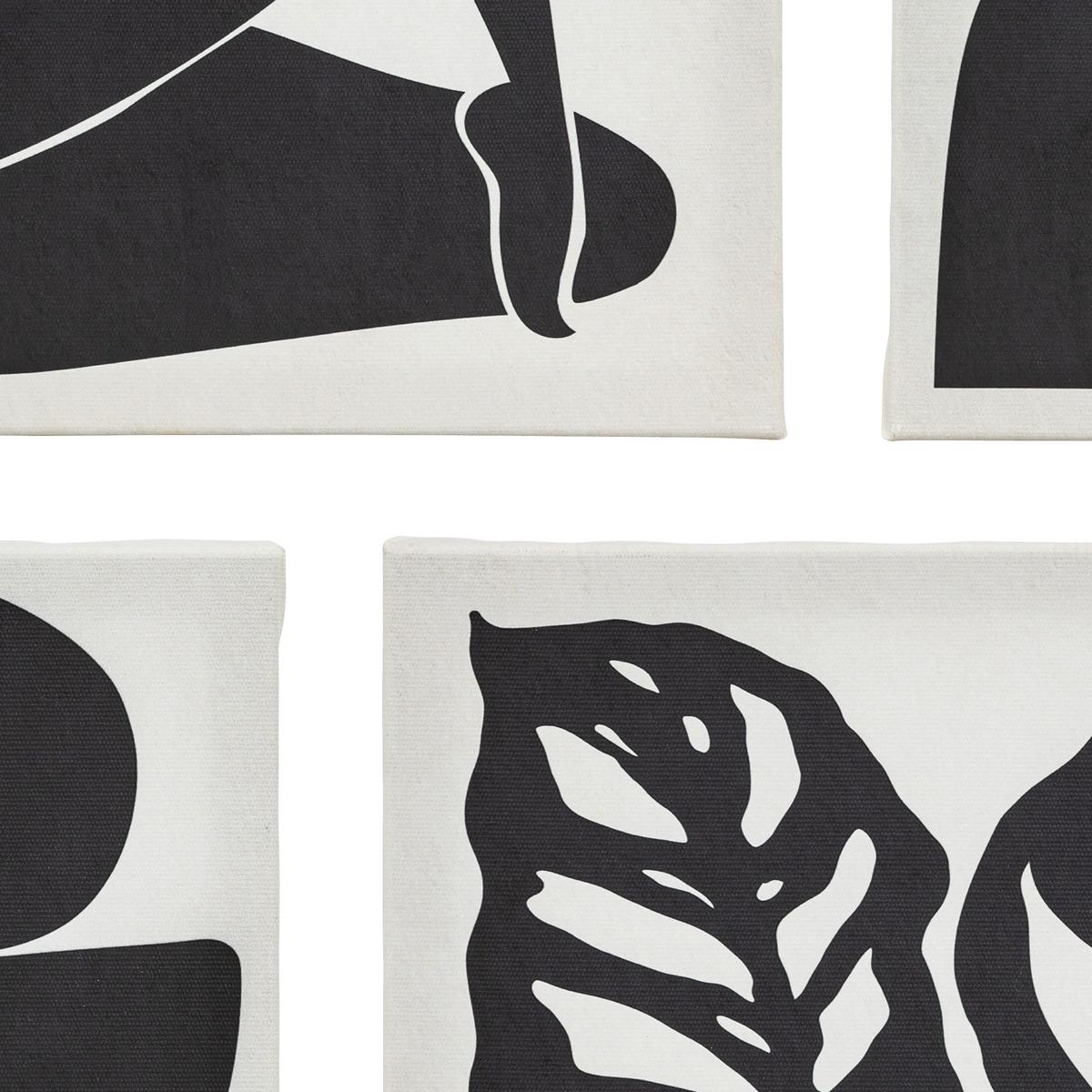 TOILE IMPRIMEE ABSTRAIT CYNTHIA X5 PIECES