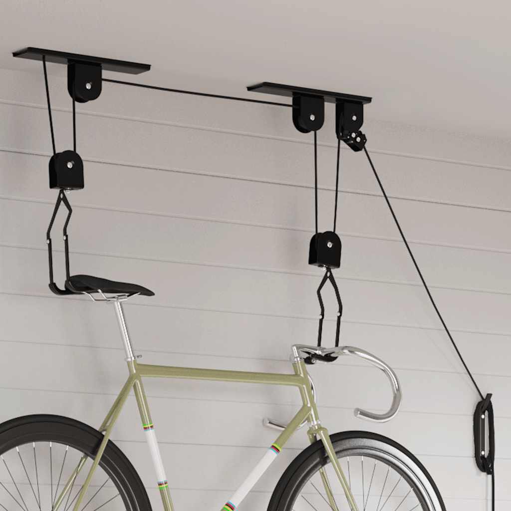 vidaXL Fietsliften met plafondbevestiging, 2 stuks, 20 kg