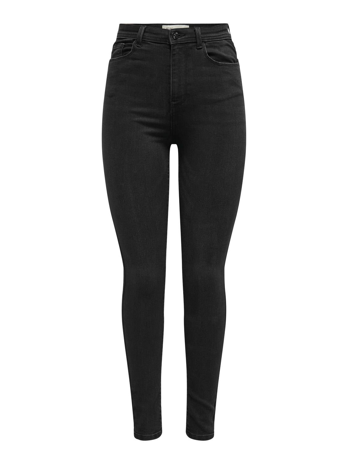 JDYLONDON Hohe Taille Skinny Fit Jeans Black Denim