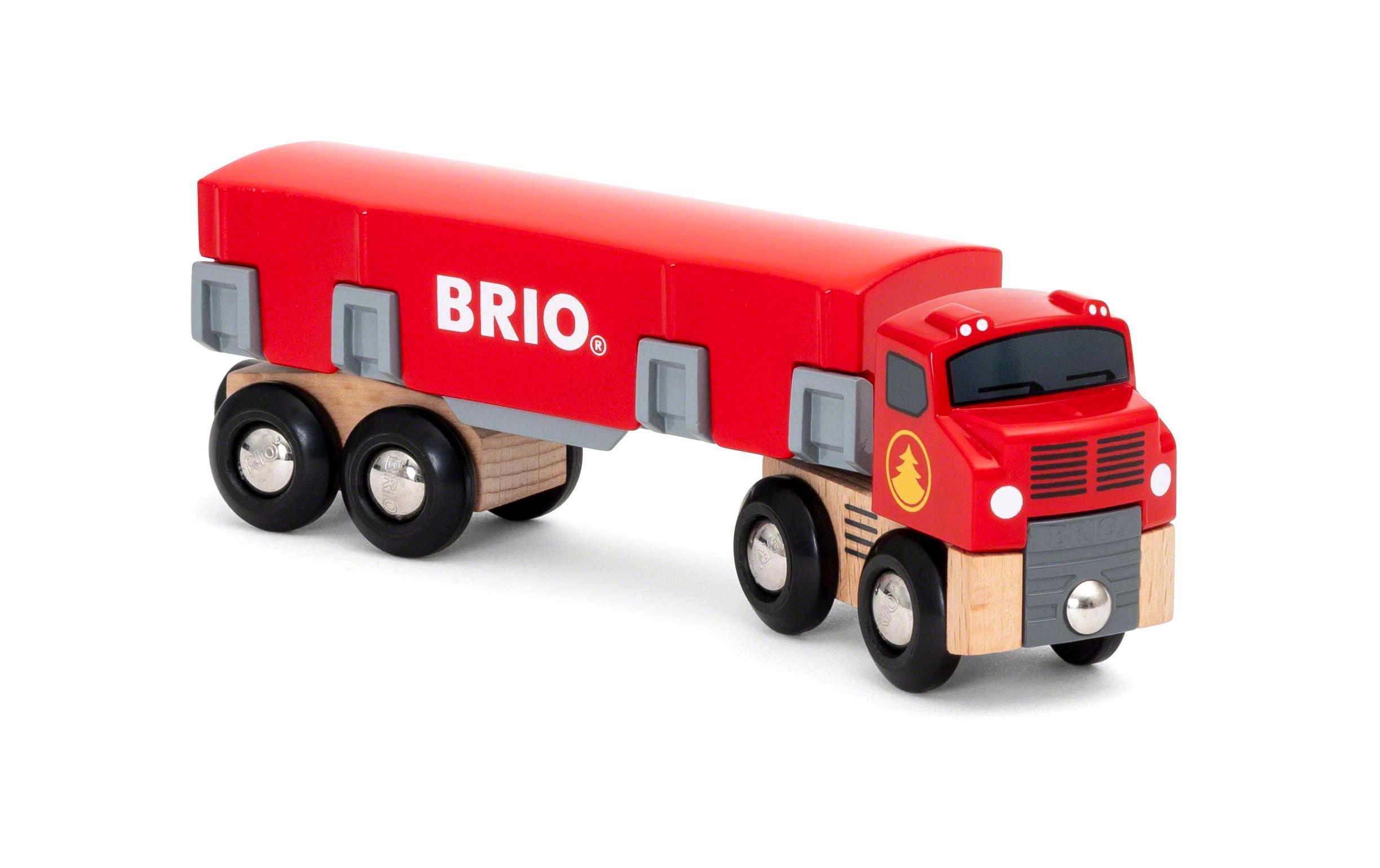 BRIO World Holztransporter mit MagnetladungTransporter mit Anhänger