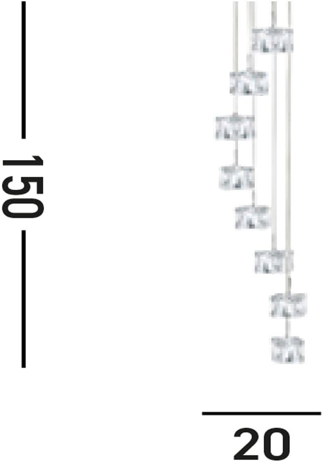 Kaskaden-Pendelleuchte 8-flammig Ice Cube