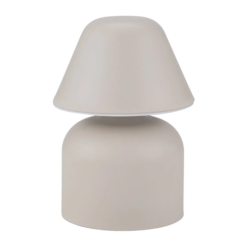 Lampe de table à poser en plastique brun Ø12xH17cm