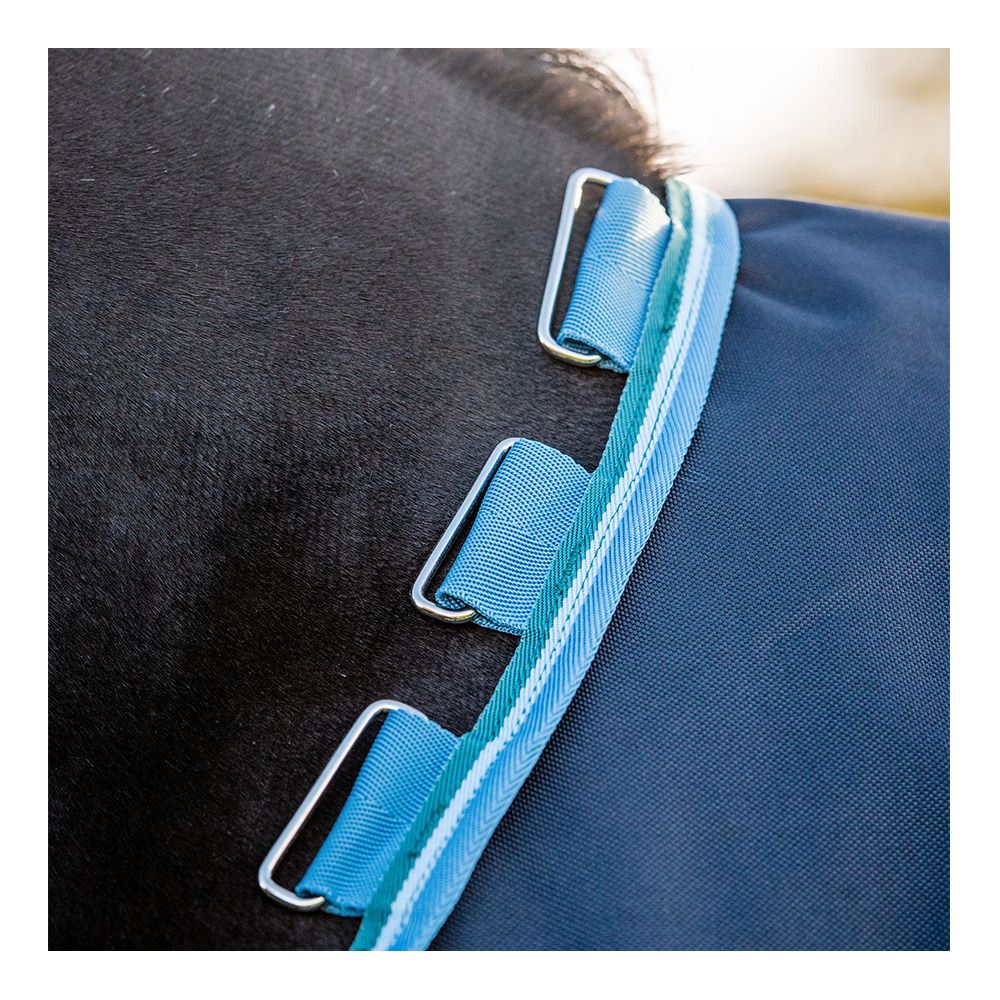 Horseware AMIGO BRAVO 12 100G - Couverture de paddock navy/turquoise/aqua/blue
