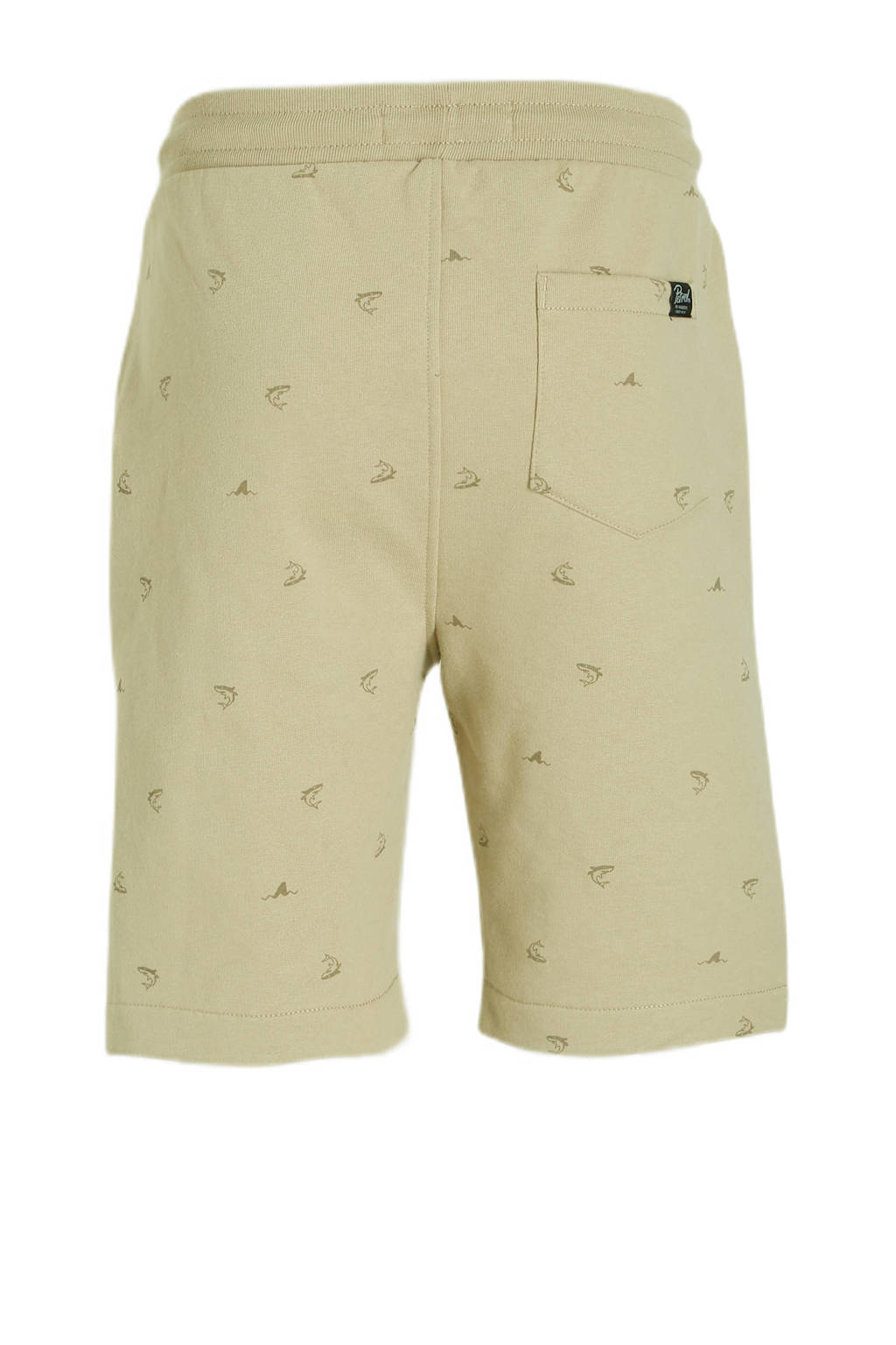 Petrol Industries sweatshort met all over print groenzand