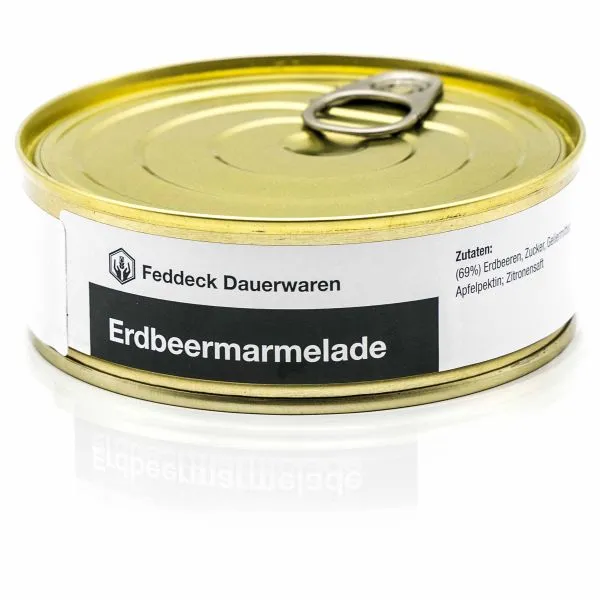 Feddeck Dauerwaren -  Dosenmarmelade Erdbeere 200 g