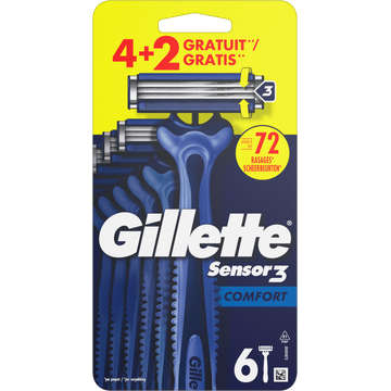 Gillette Sensor3 Comfort, Wegwerpscheermes X6