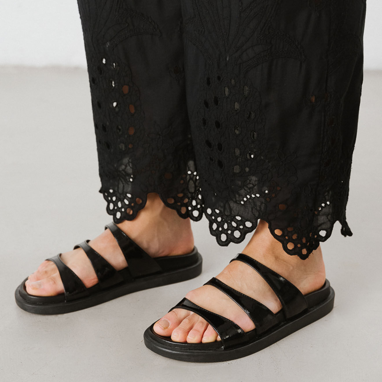 Jonak Mules en Cuir verni Wafi noires