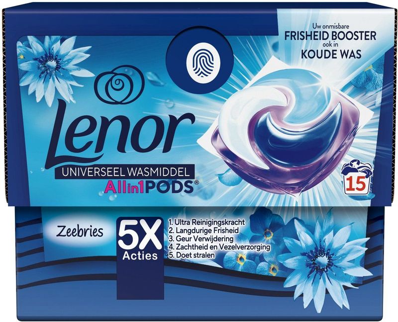 Lenor - All-in-1 Pods - Zeebries - 4 x 15 Stuks