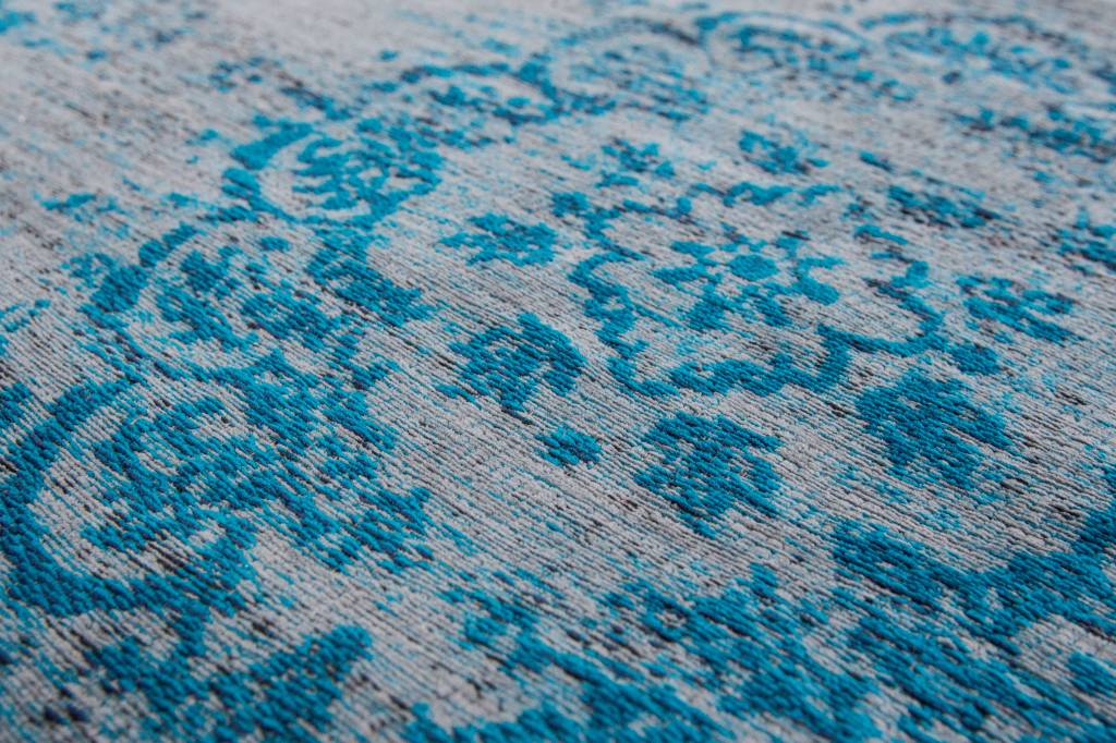 Louis de Poortere Vloerkleed - Fading World Grey Turquoise 8255 - 170 x 240 cm