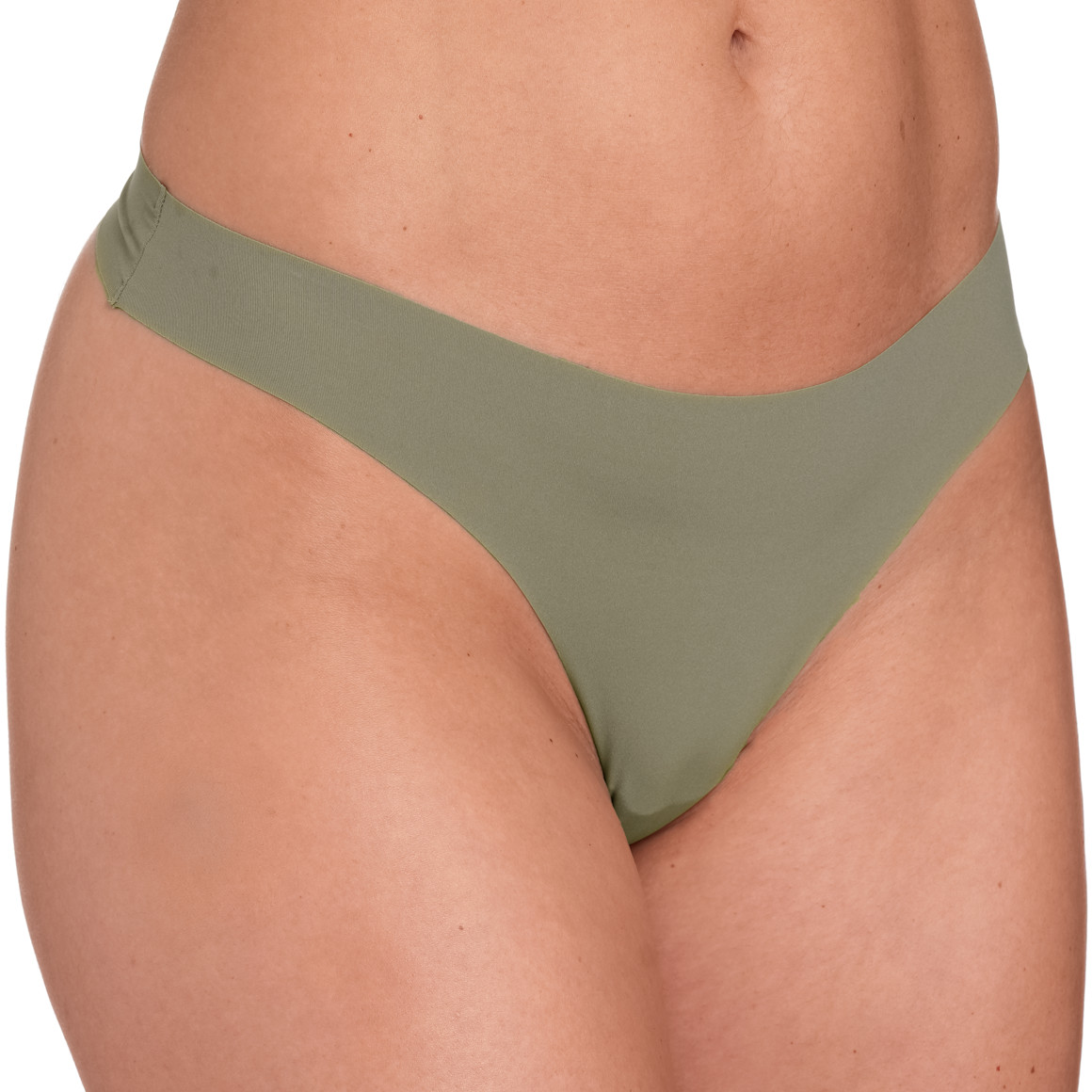 Gina Benotti Damen Seamless-String im Basic-Look oliv