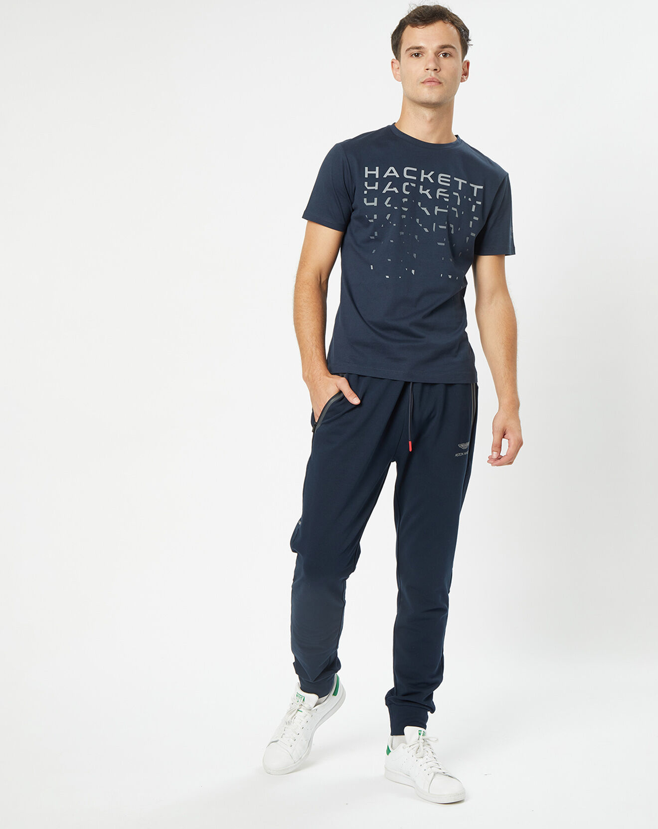 Hackett London T-Shirt Raglan Aston Martin Racing bleu marine