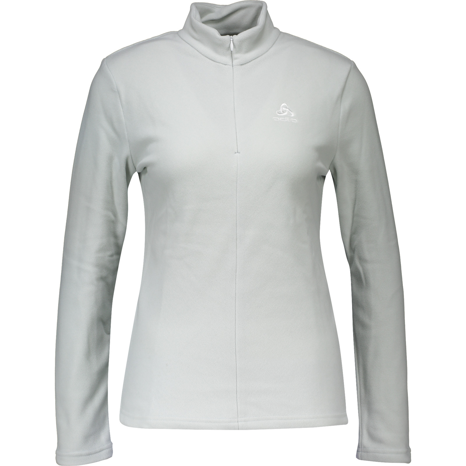 Odlo Damen-Fleecepullover Mid Layer Half Zip L, hellgrau