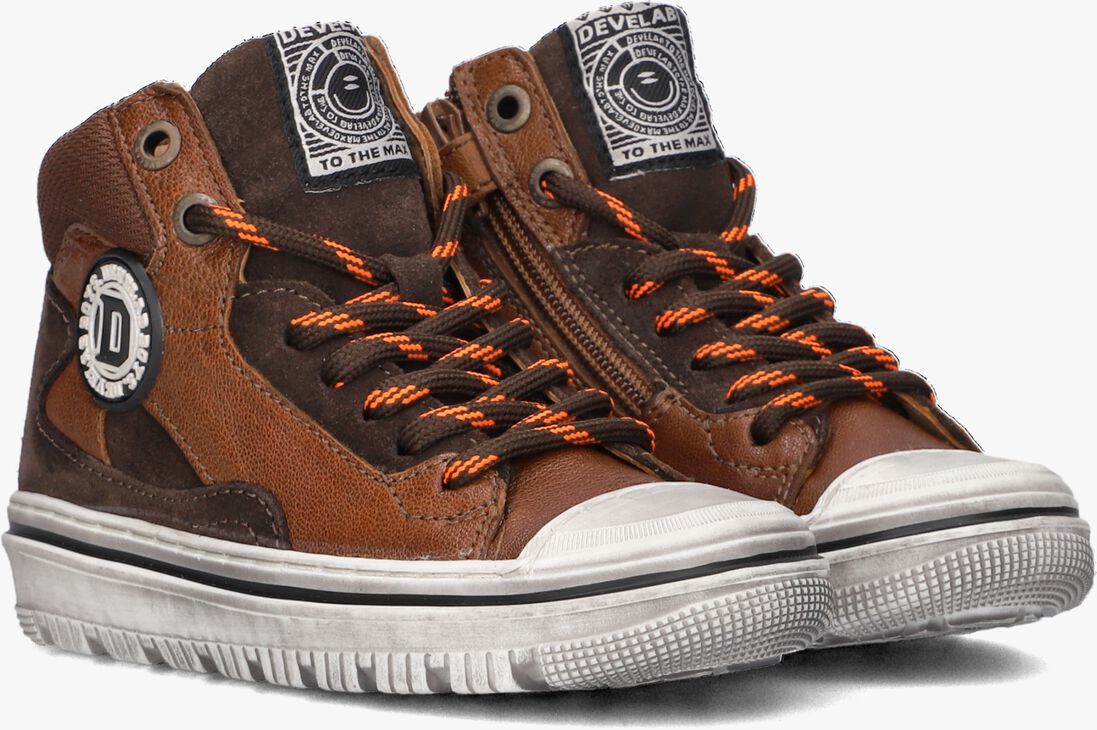 DEVELAB cognac develab hoge sneaker 44301