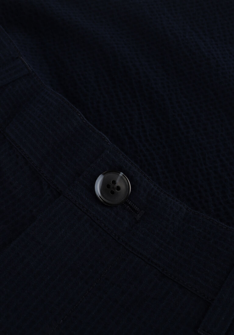 SELECTED HOMME donkerblauwe selected homme korte broek slhregular-karl seersucker shorts