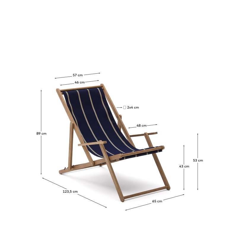 Kave Home Vilara strand klapstoel zwart