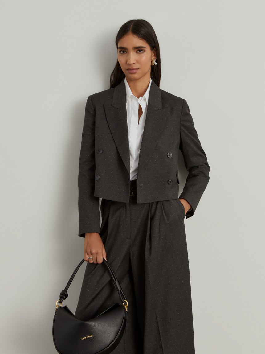 Blazer cropped de trespasse