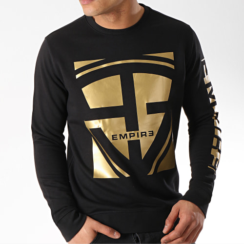 Sweat Crewneck 93 Square Noir Doré