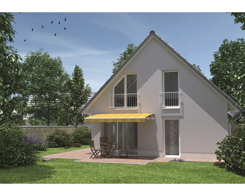 SOLUNA knikarmzonnescherm Trend 2,5x2 Stoffen design J200 Frame zilver geanodiseerd incl. motor, wandschakelaar, noodhandzwengel, zon- en windsensor