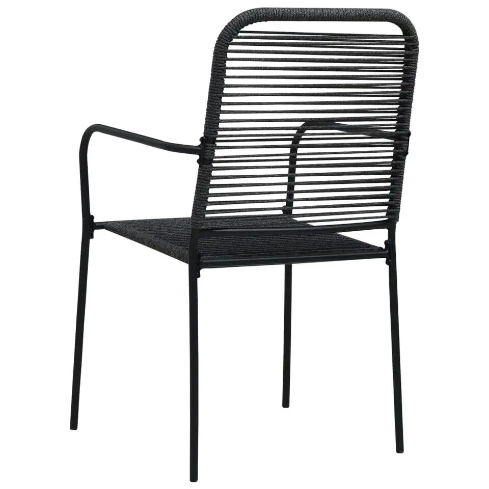 vidaXL - Buitenstoelen - Zwart - Metaal - 4 stuks - 56x53,5x85,5 cm