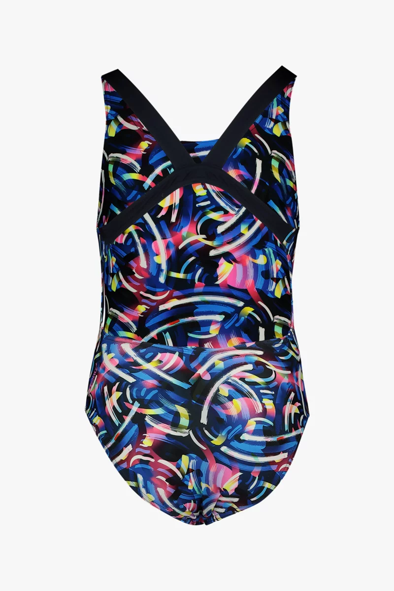 speedo Digital Allover Leaderback Mädchen Badeanzug