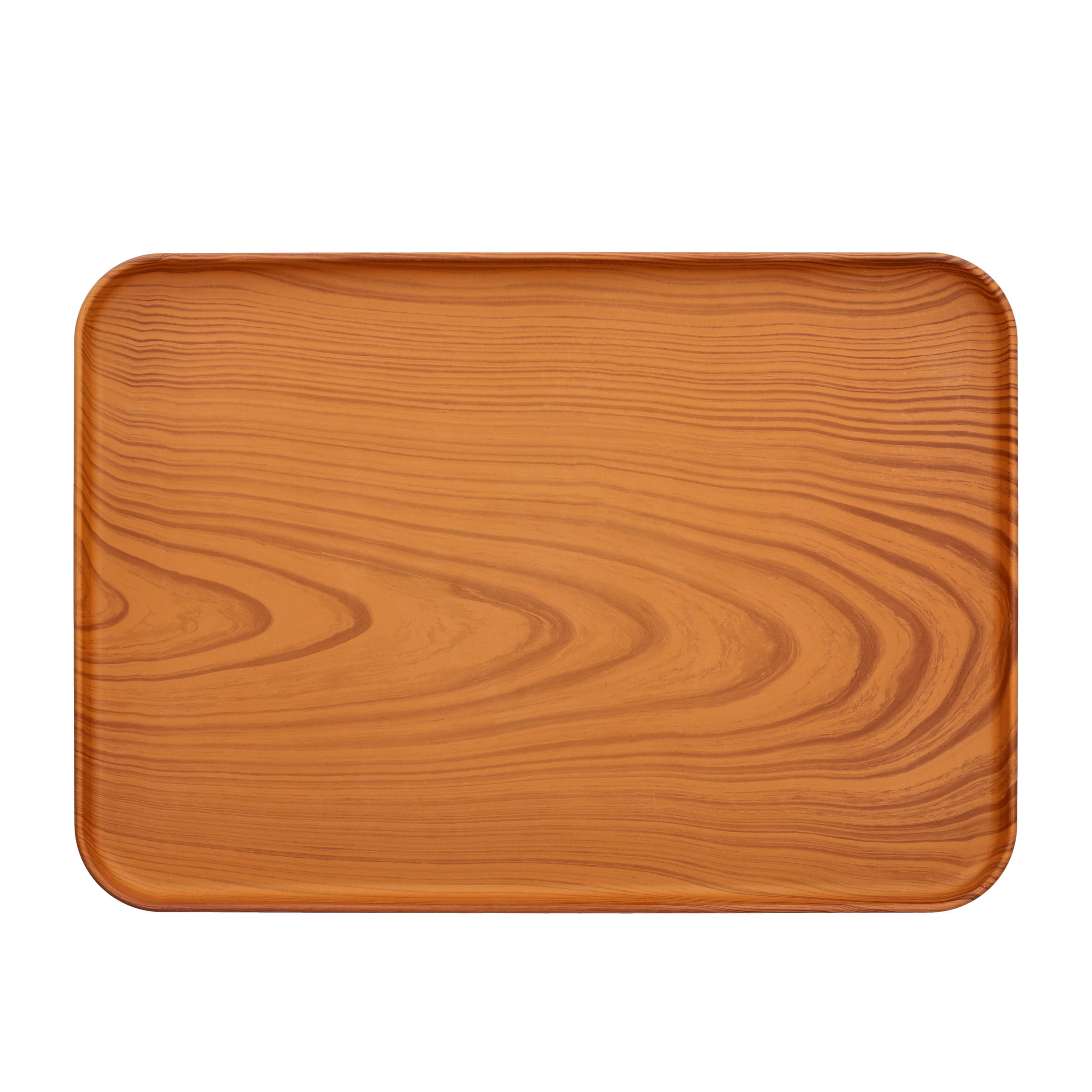 (13-tlg. Set) Serviertablett Küchen Snack Tablett inkl. Schälchen   Teller in Holz Optik - Braun