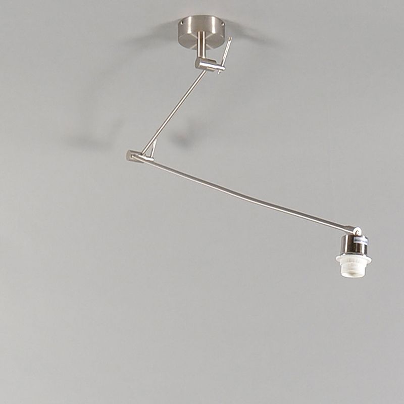 Hanglamp staal met kap 35 cm zwart verstelbaar - Blitz