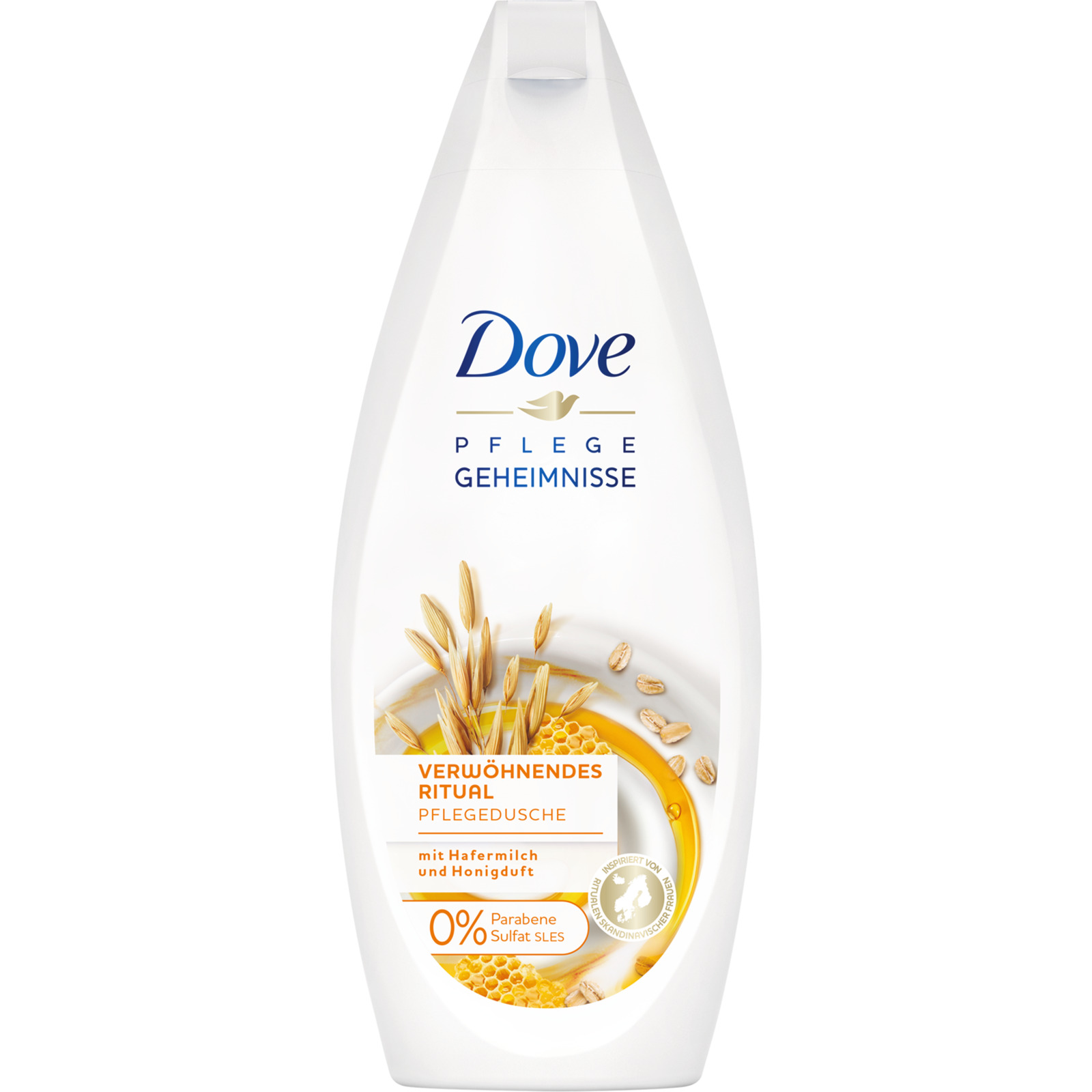 Dove Pflegedusche Pflegegeheimnisse Verwöhnendes Ritual mit Hafermilch und Honigduft 4 x 250 ml